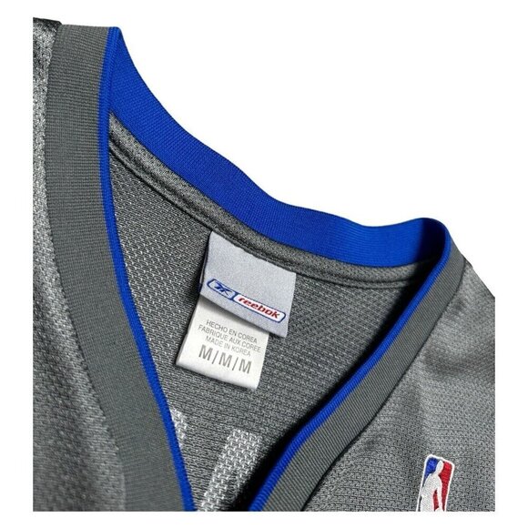Vintage STEVE NASH Y2K Dallas Mavericks Reebok Silver NBA Basketball Jersey M - Picture 6 of 8